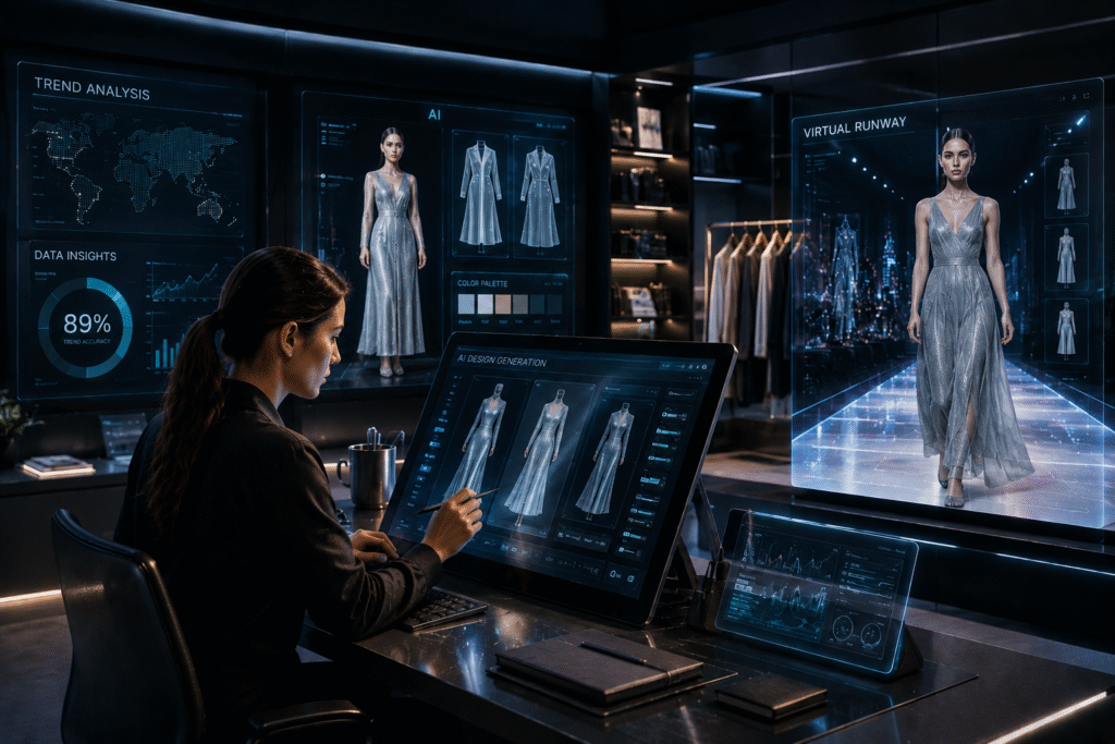 AI technology transforming fashion trend prediction and digital fashion design