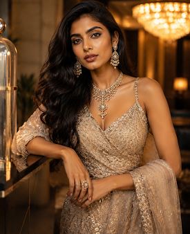 South Indian Glamour Model for Fashion Campaign